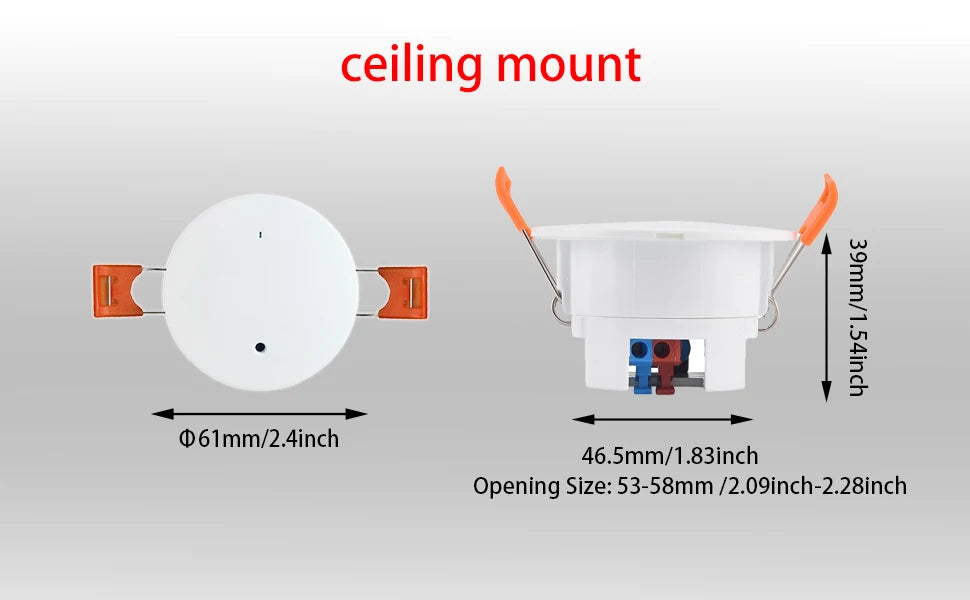 ZigBee Wifi MmWave Human Presence Motion Sensor With Luminance/Distance Detection 5/110/220V Tuya Smart Life Home Automation