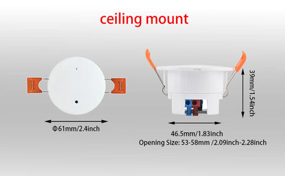 ZigBee Wifi MmWave Human Presence Motion Sensor With Luminance/Distance Detection 5/110/220V Tuya Smart Life Home Automation
