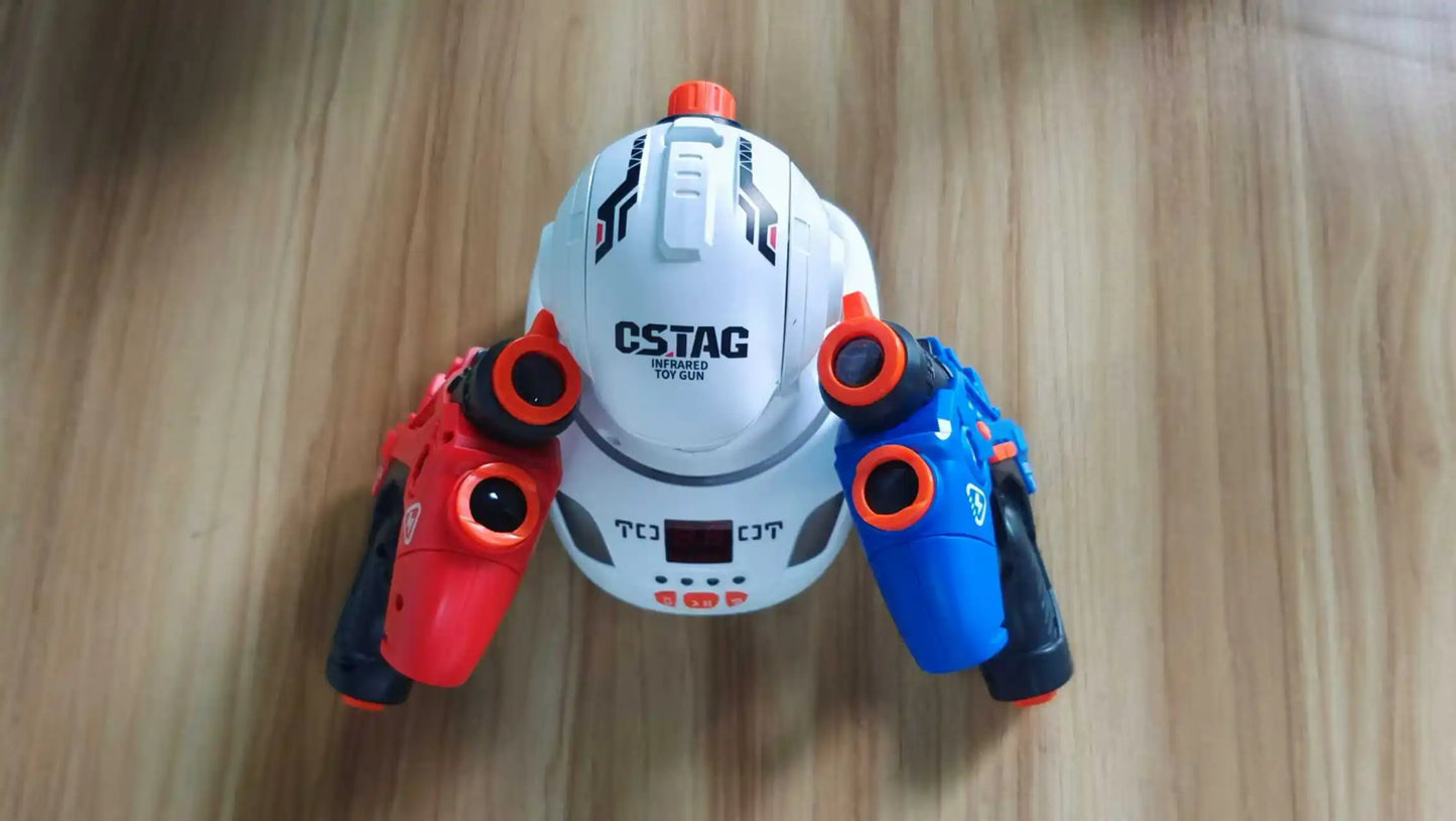 CSTAG Projector Shooting Game Guns Set New Kids Gifts Science&Imagination Toy For Boys Laser Tag Infrared Pistol Guns Game Toys