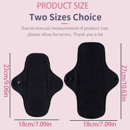 4pcs Washable Sanitary Towels Cotton Menstrual Pad Reusable Women Sanitary Napkins Feminine Hygiene Product Period Cloth Pads