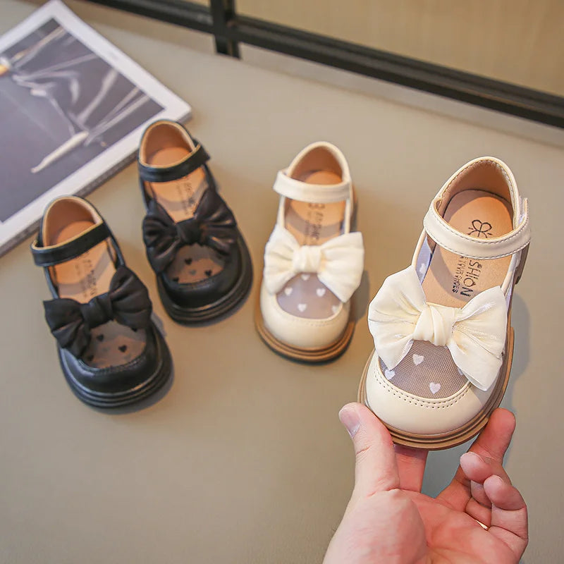 2026 Summer Fashionable Cute Round Toe Breathable Bow Sandals Comfortable Solid Color Casual Girls Lightweight Walking Shoes