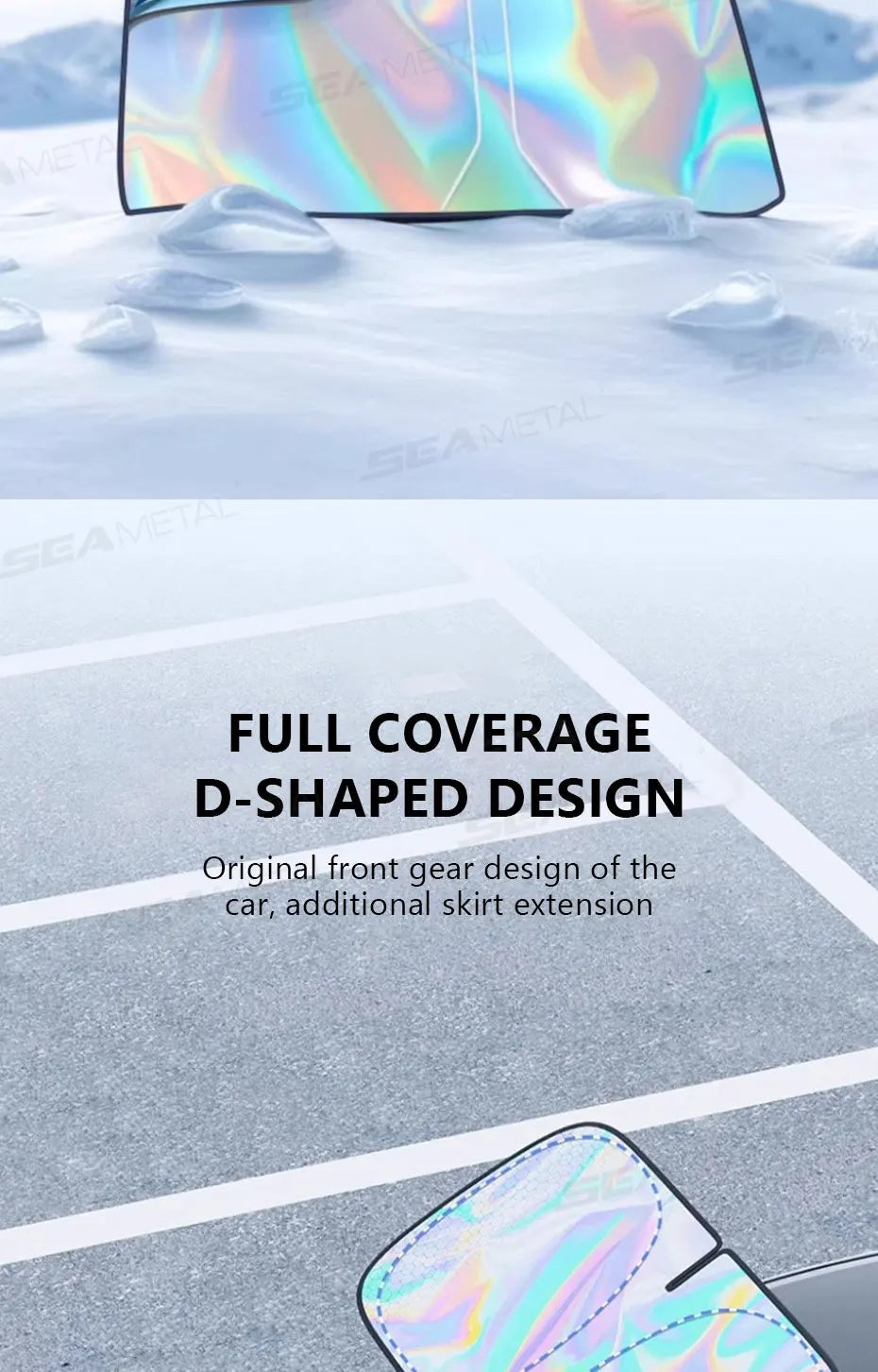 SEAMETAL Car Windshield Sun Shade Five-layer Front Window Sunshade Windshield Sun Protection Cover UV Blocker Summer Car Covers