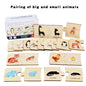 Children's Iron Box Number Enlightenment Paired Wooden Animal Food Puzzle Board Logical Thinking Training Game Educational Toys