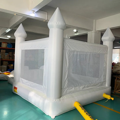 Inflatable Bounce House 5.6*3.3*3M White Jumping Castle For Kids Bouncy Castle Withe For Kids Outdoor Toys With Blower Slide