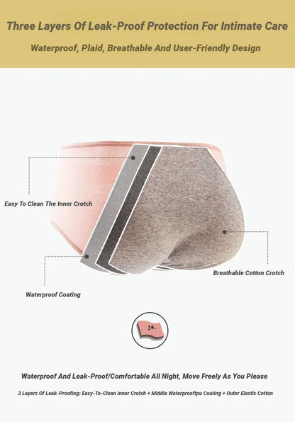 4Pcs Women'S Menstrual Panties High Waist Cotton Briefs Lingerie Physiological Pants Leak Proof Underwear Ladies Period Panty