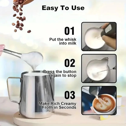 Electric Mini Egg Beater, Cream Coffee Whisk, Milk Frother, Handheld Frother, Used for Making Cakes and Pastries