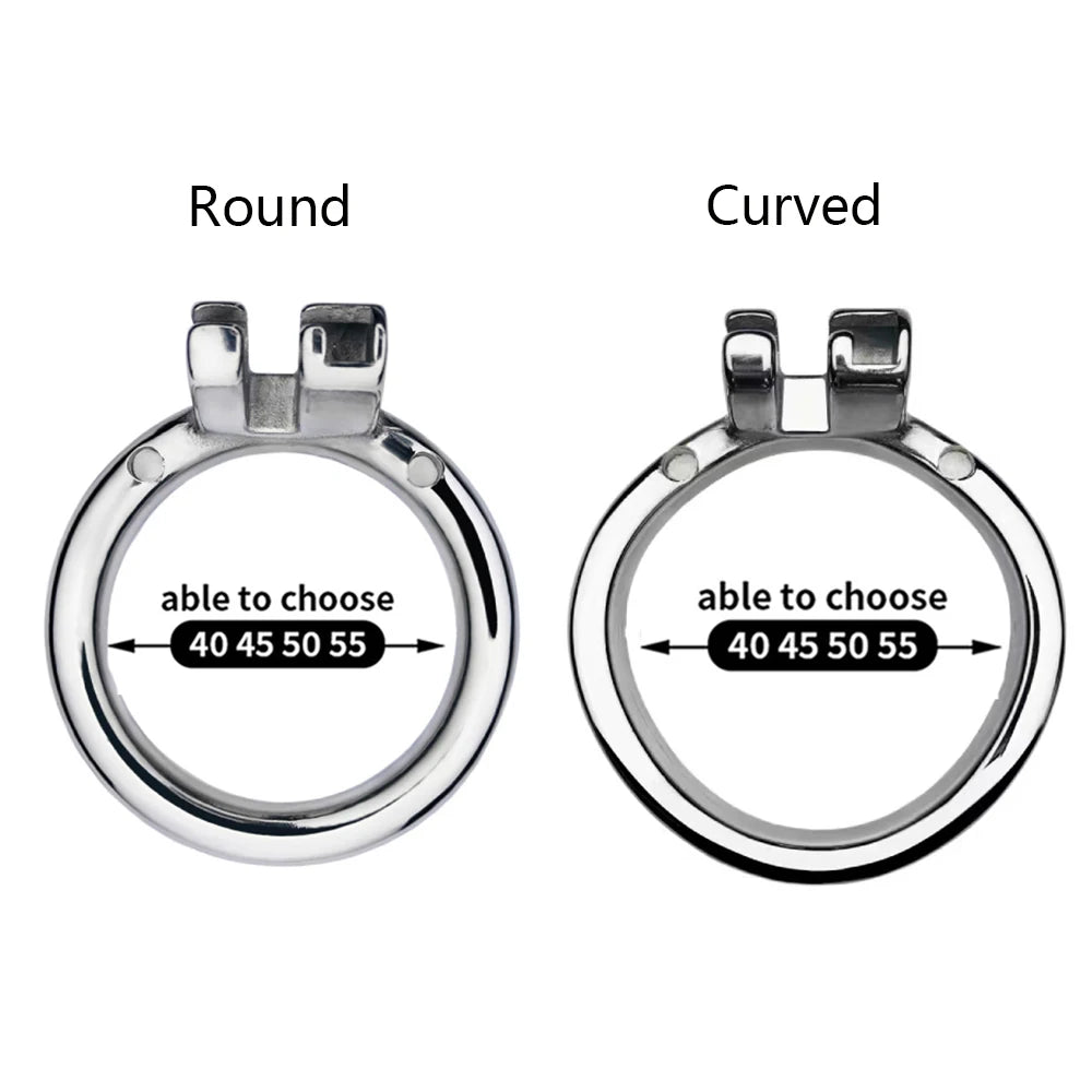 FRKO Men Chastity Cage With Invisible Lock Device Cock Rings Metal Urethral Catheter Dilator Penis Plug Urethra Catheter BDSM 18
