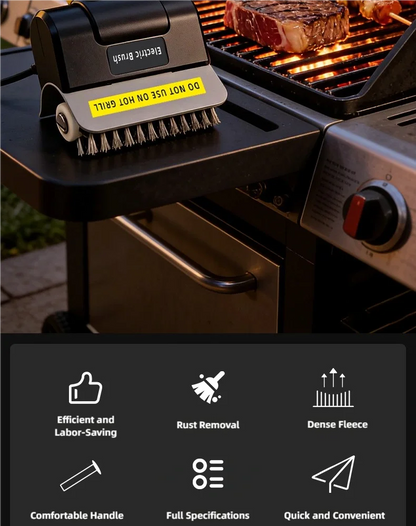 TINSOL Electric Stainless Steel BBQ Brush Rechargeable Wireless Cleaning Brush Outdoor Cleaning Brush Grill Brush