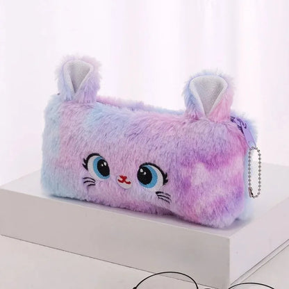 Cartoon Pencil Case Cute Cat Pencil Pouch Large Capacity Pencil Bag Stationery for Girls Kids Back to School