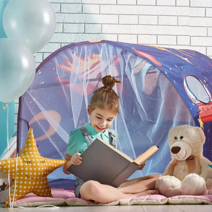 Starlight Dream Bed Canopy Play Tent for Kids Portable Fairy House Tunnel Cozy Playhouse Decor for Children Girls Boys