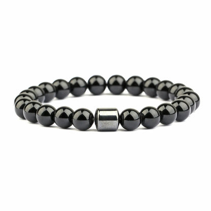 Tiger Eyes Natural Stone Beads Handmade Men Magnetic Hematite Accessory Bracelets for Boyfriend Father Gift