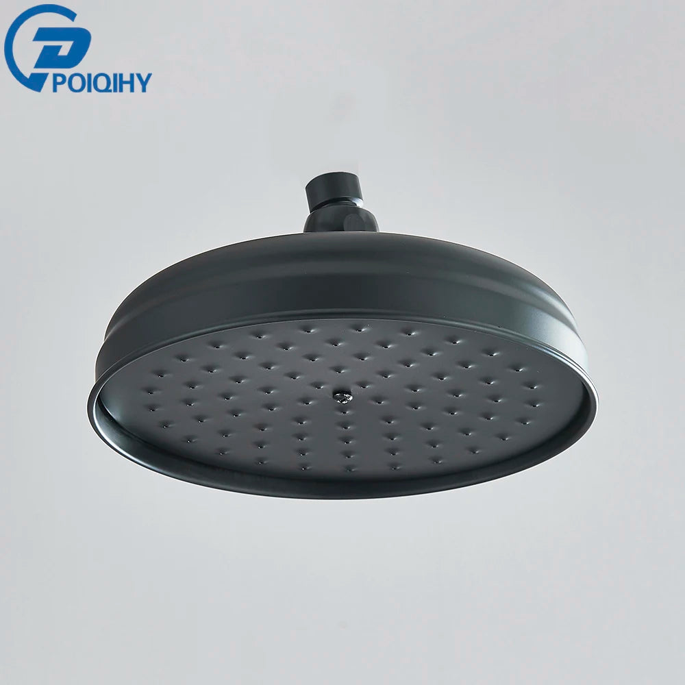 POIQIHY Brass Golden Rainfall Shower Head Shower Faucet Head Bathroom Replace Rain Showerhead Antique Brass Showerhead Accessory