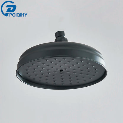 POIQIHY Brass Golden Rainfall Shower Head Shower Faucet Head Bathroom Replace Rain Showerhead Antique Brass Showerhead Accessory