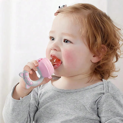 TYRY.HU 4pcs/set Silicone Fruit & Vegetable Feeder for Infants and Toddlers 6-36 months Food Grade Teething & Feeding Pacifier