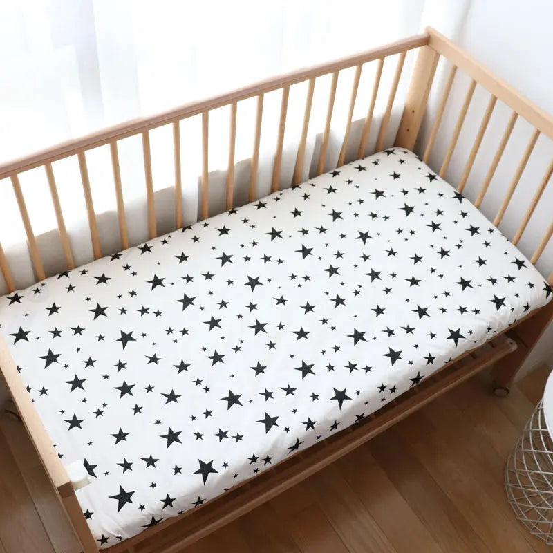 Baby Crib Fitted Sheet Newborns Bed Linen Children Cotton Cot Mattress Cover Protector For Toddler 130x70cm Allow Custom Size