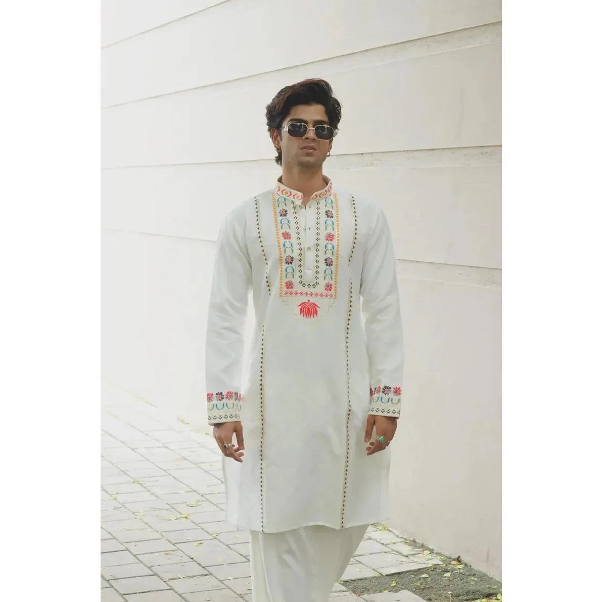 Mens Kurtta Abaya Thobe Arabic Longline Muslim Henley Kaftan Banded Plain Gown Shirts Men's Muslim Kaftan 2026 National style