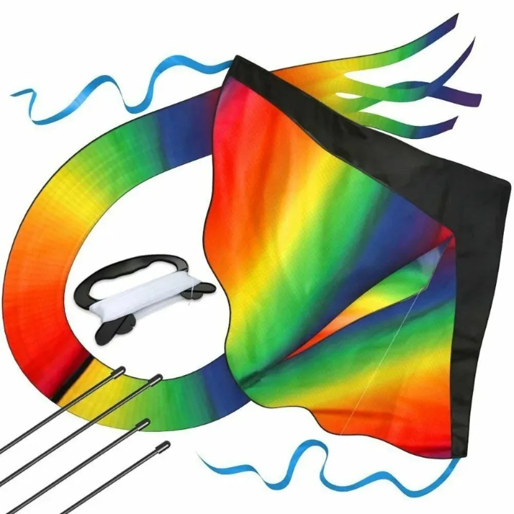 Outdoor Kites, Flying Kites, Triangular Kites with 100m Kite String, Outdoor Flying Tools, Ideal for Summer Outdoor Activities and Camping
