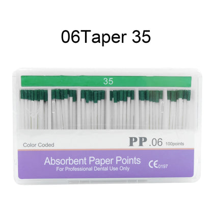 WELLCK 1 Box Dental Absorbent Paper Points Sterile Mixed Sizes 02 04 06 Taper 15-40# For Dentist Use Dentistry Materials