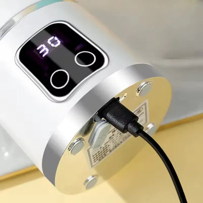 2026 Naujas buitinis įkraunamas MINI smulkinto ledo elektrinis sulčiaspaudės aparatas Galingas variklis 450ML didelės talpos skaitmeninio ekrano sulčių puodelis