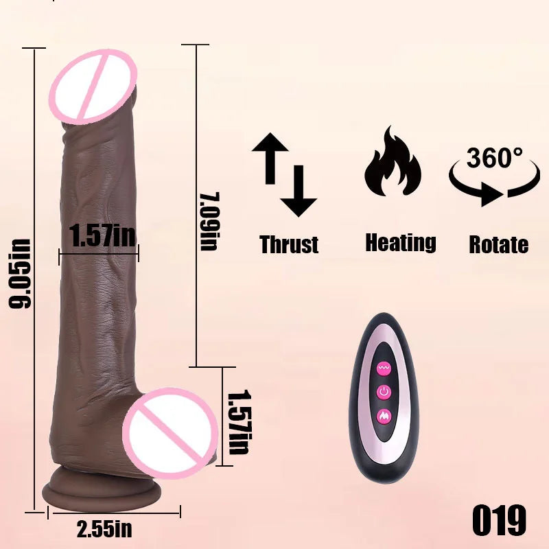 Realistic Dildo Telescopic Vibrator Female APP Remotely Controlled Heating Big Penis Massager Masturbator Sex Toys for Women
