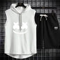 Brand Summer Men's Two Piece Set CasualT-Shirt and Shorts Set Mens Sports Suit Fashion Short Sleeve Tracksuit Hooded T-shirt
