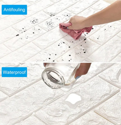 70cmx1/5/10m 3D Wallpaper Decoration Self-adhesive Antique Foam Brick Wallpaper Living Room Bedroom Waterproof 3D Wall Sticker