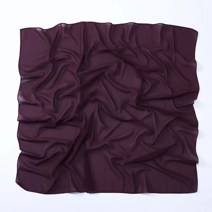 90*90cm Square Chiffon Hijab Scarf Women Solid Color Muslim Soft Head Scarf Islamic Shawls and Wraps Headband Musulman Scarves
