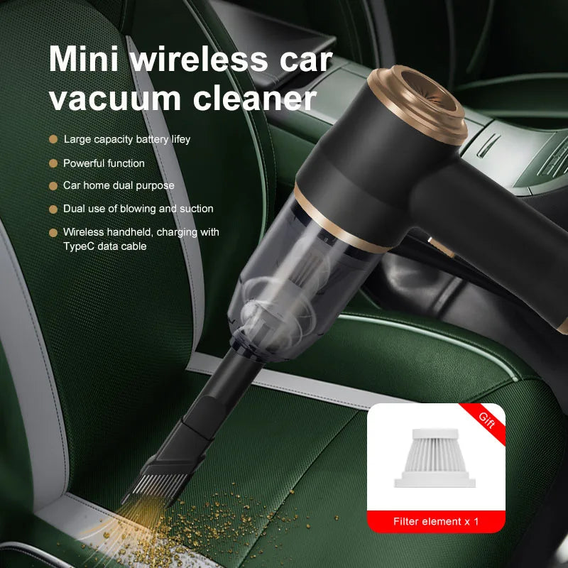 2in1 Handheld Vacuum Cleaner Blower Portable Cordless Car Vacuum Rechargeable Powerful Suction for Home Car Office Pet Hair Dust