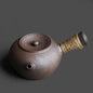 Japanese Style Teapot Handmade Retro Coarse Pottery Stoneware Kungfu Tea Ceremony Portable Tea Maker Ceramic Teapot Teaset