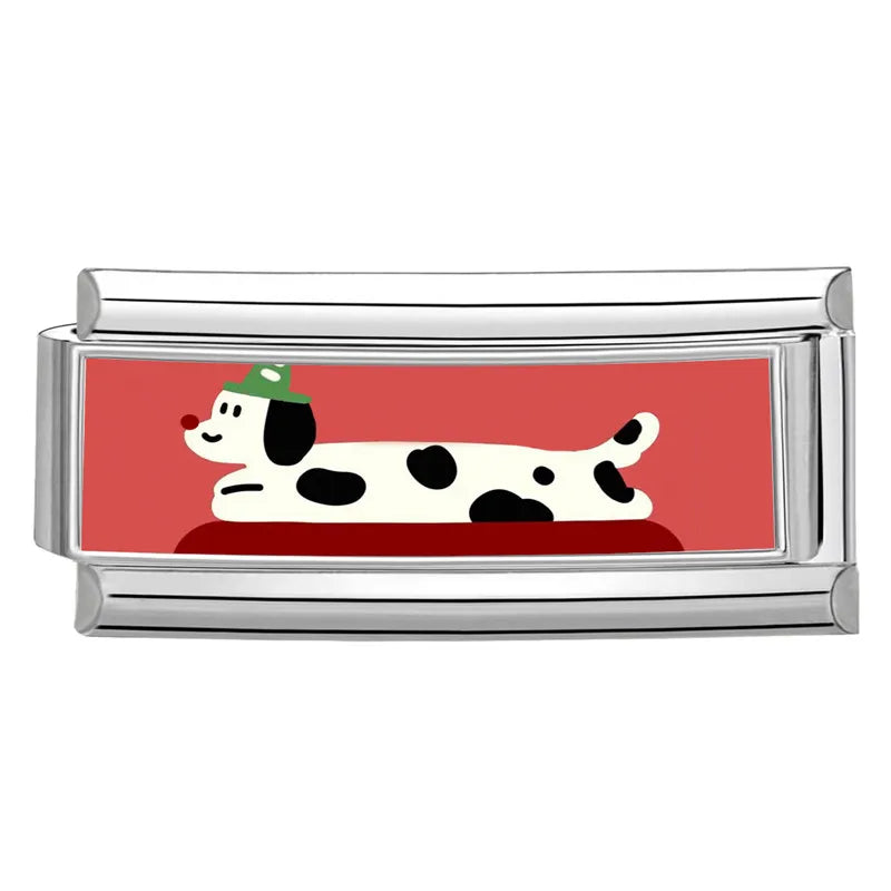 2025 New Women's Gift Cute Rabbit Cat Dogs Italian Charms Links Beads Fit 9mm Stainless Steel Modular Modular Bracelet Jewelry