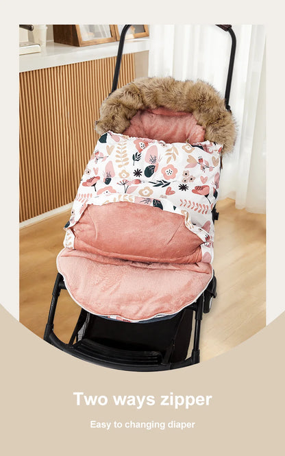 0-24Months Baby Carriage Sack Winter Warm Thicker Envelope For Discharge Stroller Footmuff Universal Pram Cover Accessories