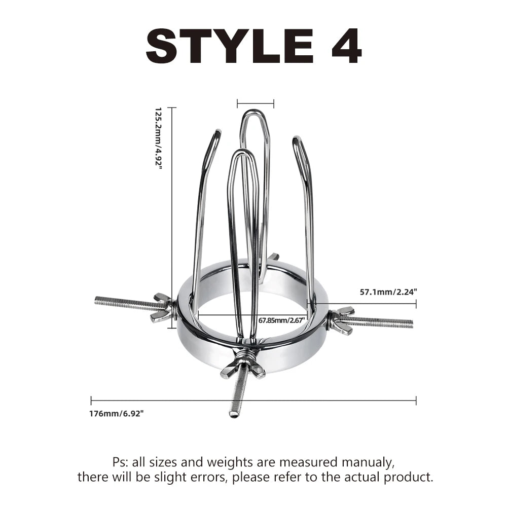 1pcs, Adjustable Huge Stainless Steel Anal Dilator Metal Vaginal Speculum Fisting Vaginal Dilator Anal Training  Adult Sex Toys
