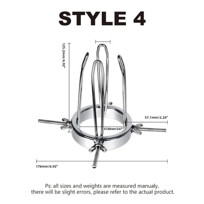 1pcs, Adjustable Huge Stainless Steel Anal Dilator Metal Vaginal Speculum Fisting Vaginal Dilator Anal Training  Adult Sex Toys