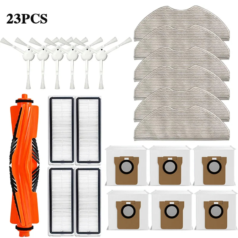 For Xiaomi Robot Vacuum H40 / OV51 Accessories Main Side Brush Mop Cloth HEPA Filter Dust Bag Replacement Spare Parts