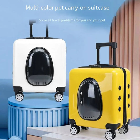 2026 New Multi Functional Small Pet Breathable Box, Cat Suitcase, Comfortable Outdoor Pet Suitcase, Travel Suitcase