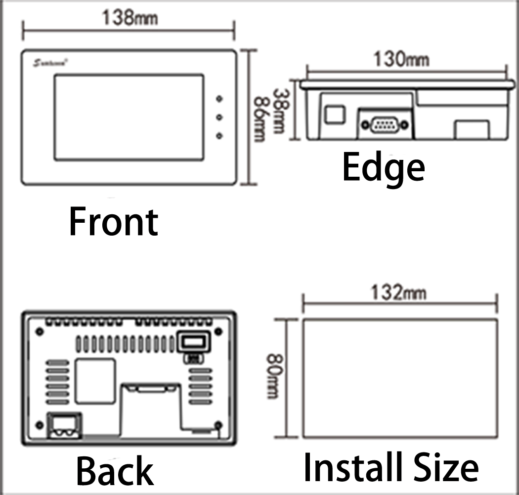 Touch Panel EA Series Samkoon EA-070B EA-043A 4.3/7 Inch Sam-Koon Sam Koon