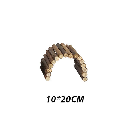 Small Pet Molar Willow Branch Rabbit Accessories Hamster Molar Supplies Totoro Climbing Ladder Fence Arch Bridge Toy D9106