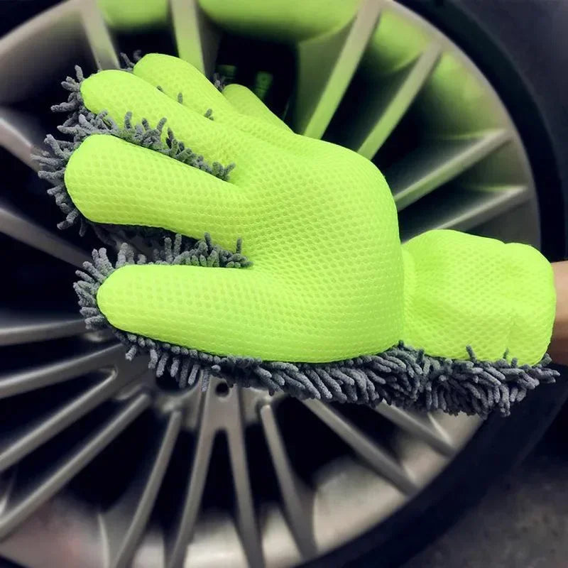 1/2Pcs Ultra-Luxury Microfiber Car Wash Gloves Car Cleaning Tool Home Use Multi-function Cleaning Brush Detailing Washing Gloves