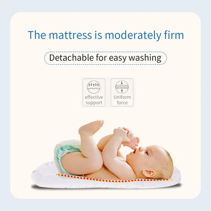 Folding Anti-crush Baby Crib Convenient Bed Middle Bed with Mosquito Net Comfortable Mattress Travel Crib for Newborn Baby Bed