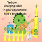 Kids Sonic Electric Toothbrush Rechargeable Smart Timer Colorful Cartoon Teeth Whitening Portable USB Charging  Tooth Brush