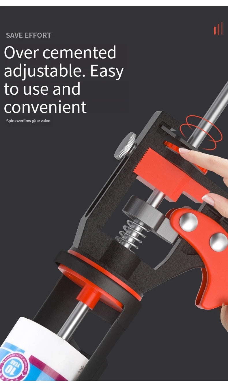 High Quality Glass Glue Gun Manual Universal 360 ° Rotatable Glue Gun Labor-saving Household Sealing Tool Structural Glue Gun