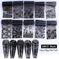 10PCS Mixed Nail Art Foils Transfer Sticker Set Rose Flower Designs Floral Starry Sky Nail Wraps Wedding Summer Manicure Decor