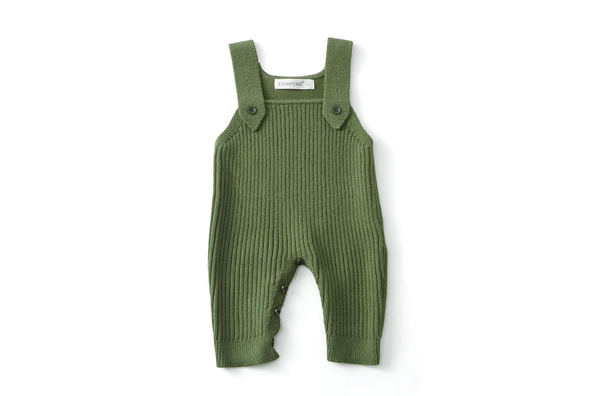 MILANCEL New Spring Baby Overall 3M-6Y Solid Color Infant Girls Knit Rompers 6 Colors Versatile Children Suspenders Jumpsuit