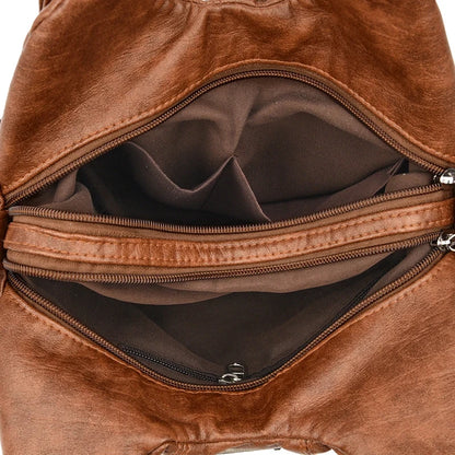 Luxury Soft Pu Leather Brand Girls Shoulder Bags Black HandBags Tote New Arrival Mini Small Motorcycle Bags Crossbody for Women
