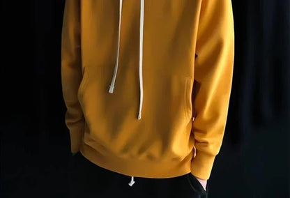 Male Clothes Hooded Solid Sweatshirt For Men No Logo Hoodies Yellow Designer Sweat Shirt Simple Elegant Hot Low Price New In S