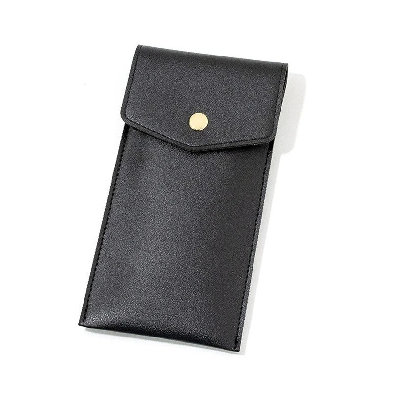 PU Leather Pencil Case Storage Bag Student Glasses Portable Stationery Bag Large-capacity Business Office Pen Storage Bag