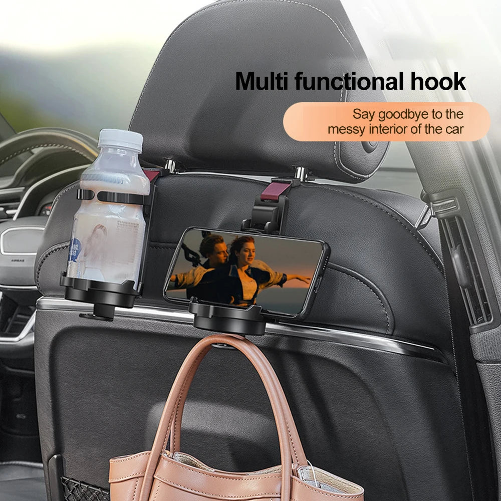 Car Cup Holder for Air Vent Universal Adjustable Drink Rack Stand for Water Bottles & Ashtray Anti-Shake Stable Auto Organizer