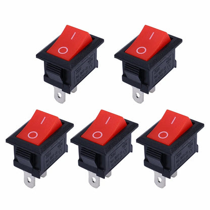 5/15Pcs Push Button Switch 21x15mm SPST 2Pin 6A 250V KCD11 Snap-in on/Off Rocker Boat Home Motorcycle Switch Black Red White