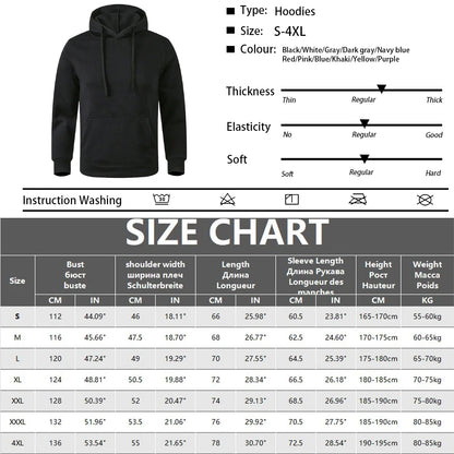 Men's and Women's Warm Sweatshirt Casual Solid Color Streetwear Pullovers Sport Fitness Pocket Hoodies Multi Color