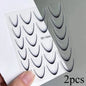 2Sheets French Gradient Line Nail Art Stickers 3D Self-Adhesive White+Black Slider Design Stencil Manicure Guides DIY Nail Decor